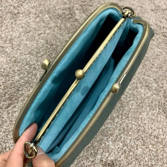 Handsewn Genuine Premium Leather Double Kiss-lock Clutch/Shoulder Bag/Crossbody - Picture 14 of 16